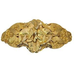 Rare Vtg Mimi Nature Butterfly, Bees, Hummingbird Statement Belt Buckle 80"s